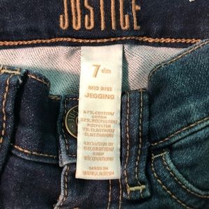 Girls Justice Jeans size 7 slim Jegging